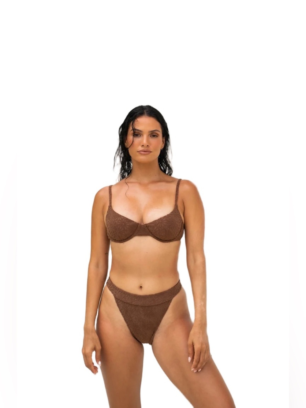 Somerfield Swim Navagio Bikini Top  M and  Sorrento Bottom M Set in Espresso